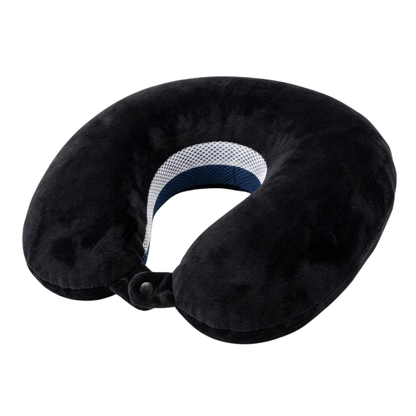 Perna de Calatorie pentru Gat cu Efect Racoritor din Spuma cu Memorie si Cooling Gel, Negru