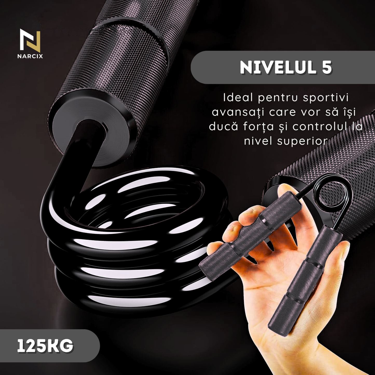 Flexor Antebrat Negru, 125kg